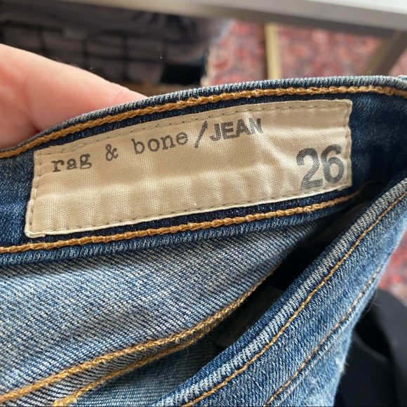 Ripped Rag & Bone Cropped Skinny Jeans - Picture 4 of 13